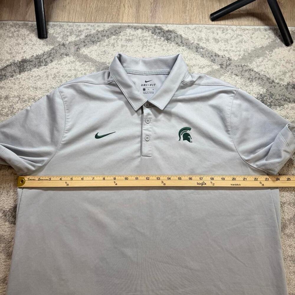 Nike dri fit light grey Michigan state Spartans logo size XL. NCAA - Picture 5 of 6